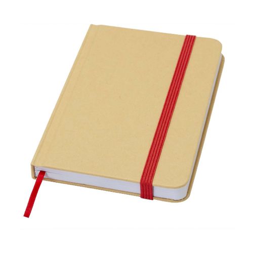 REED - A6 recycled hard cover notebook with plain pages