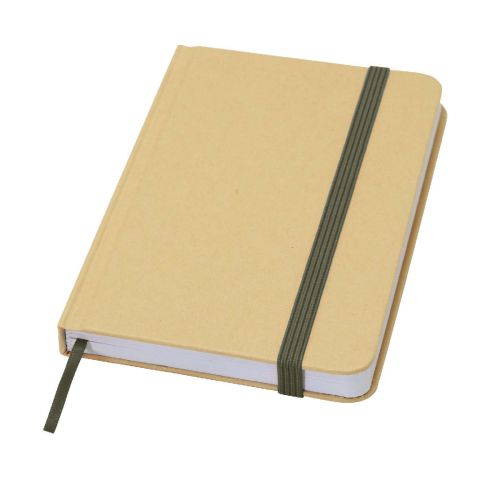 REED - A6 recycled hard cover notebook with plain pages