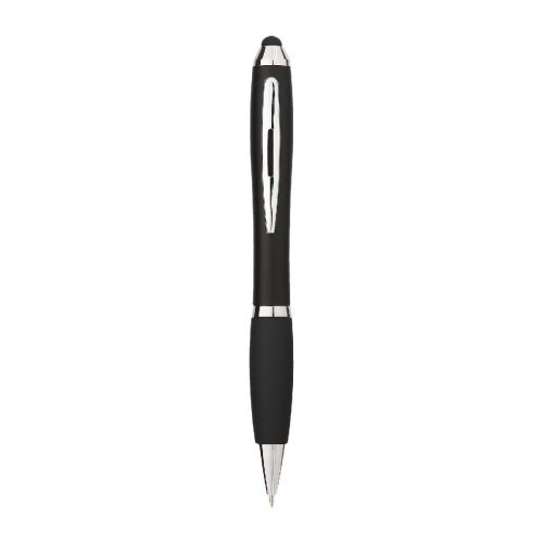 NASH - coloured stylus ballpoint pen with black grip (blue ink)