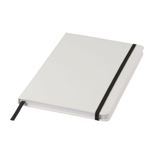 SPECTRUM - A5 white notebook with coloured strap