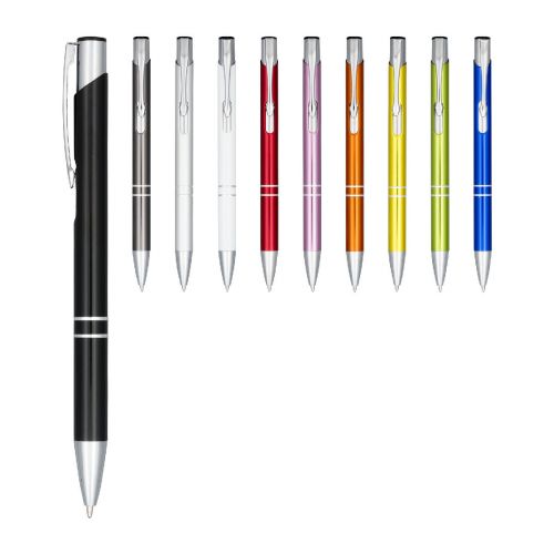 MONETA - anodized aluminium click ballpoint pen (black ink)