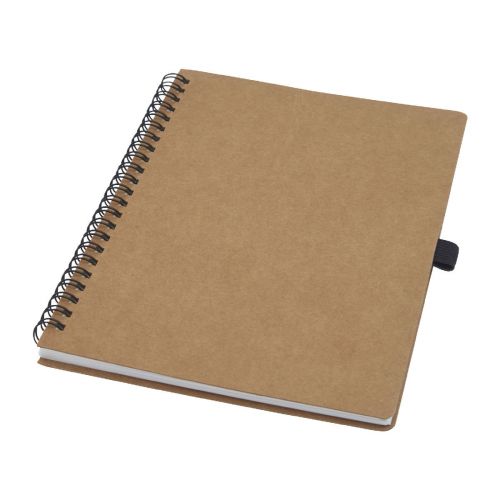 COBBLE A5 - wire-o recycled cardboard notebook with stone paper