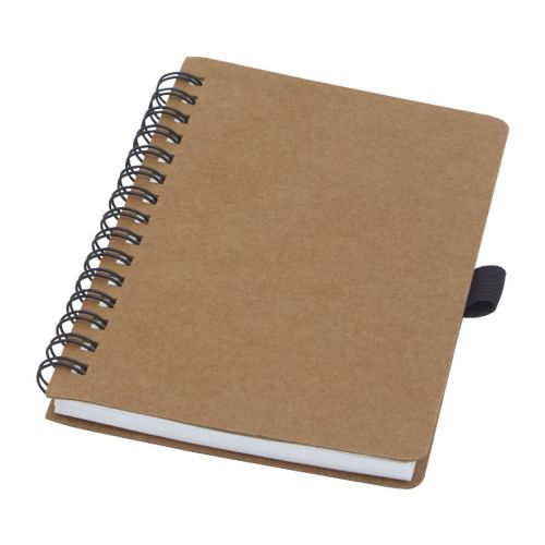COBBLE A6 - wire-o recycled cardboard notebook with stone paper
