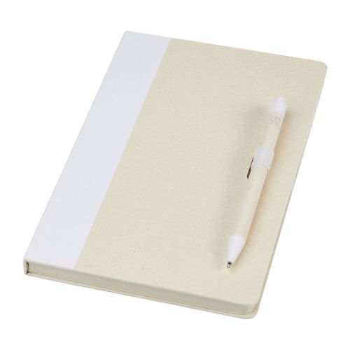 DAIRY DREAM REALIZZATI -Dairy Dream A5 size reference recycled milk cartons notebook and ballpoint pen set