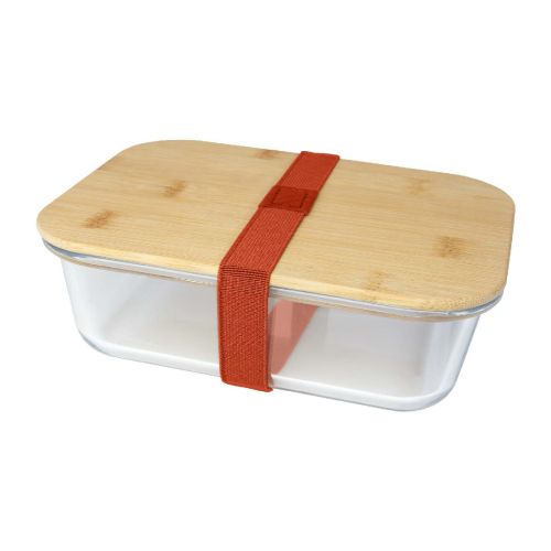ROBY - 1000 ml glass lunch box with bamboo lid