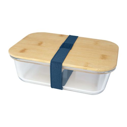 ROBY - 1000 ml glass lunch box with bamboo lid