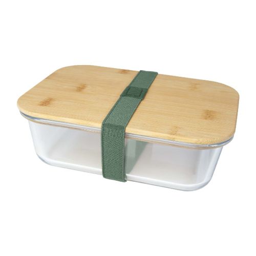 ROBY - 1000 ml glass lunch box with bamboo lid