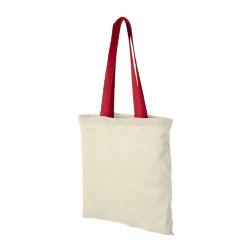 NEVADA - 100 g/m² cotton tote bag coloured handles 7L