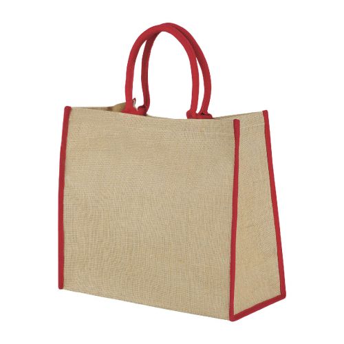 LARGE -Harry coloured edge jute tote bag 25L