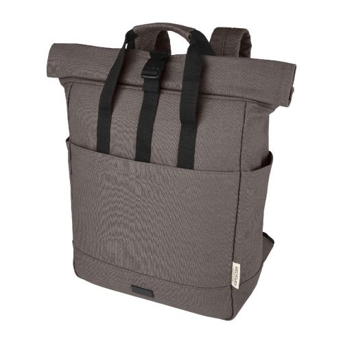 JOEY - 15” GRS recycled canvas rolltop laptop backpack 15L