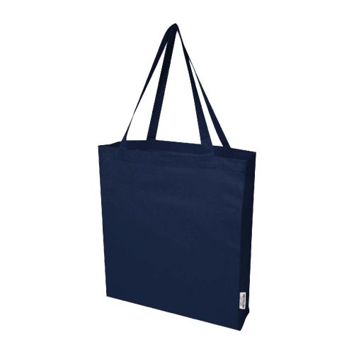 MADRAS - 140 g/m² GRS recycled cotton gusset tote bag 12L
