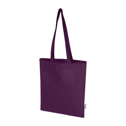 MADRAS BLEND - 140 g/m² GRS recycled cotton tote bag 7L