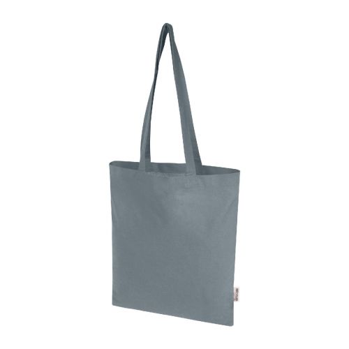 MADRAS BLEND - 140 g/m² GRS recycled cotton tote bag 7L