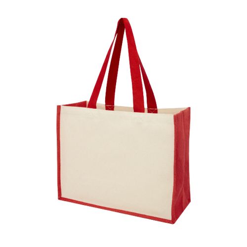 VARAI - 320 g/m² canvas and jute shopping tote bag 23L
