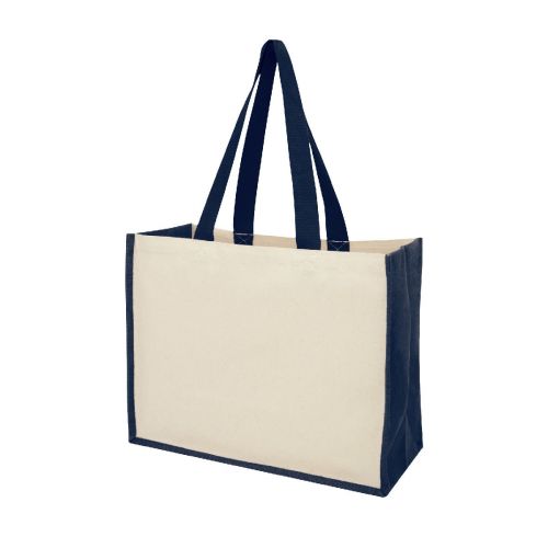 VARAI - 320 g/m² canvas and jute shopping tote bag 23L