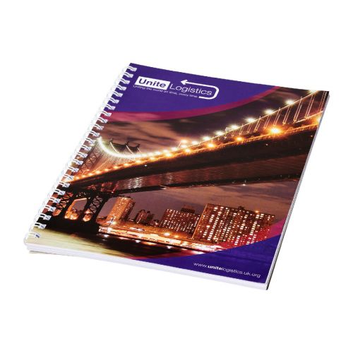 A4 -Desk-Mate®  spiral notebook with printed back cover