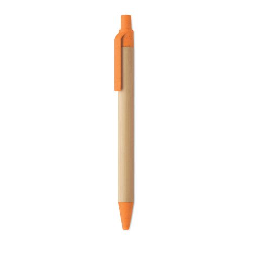ITEA COLOUR - Push button ball pen in bamboo