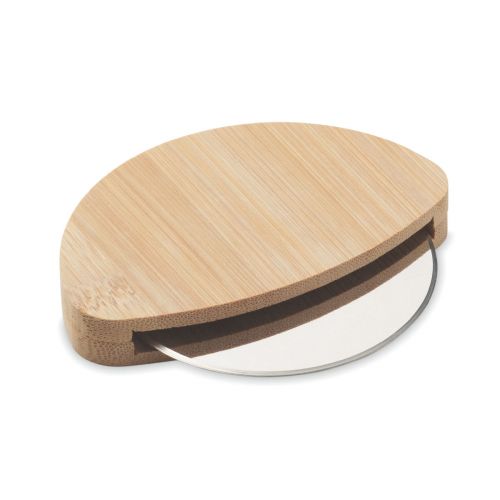 NAPOL - Round bamboo pizza cutter