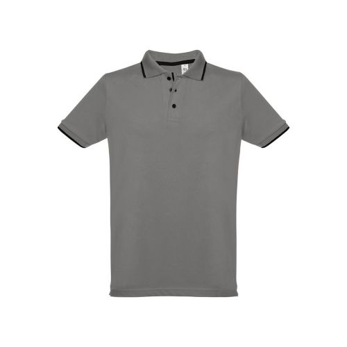THC ROME - Men's Polo Shirt with contrast colour trim and buttons