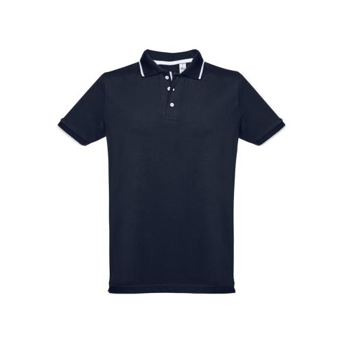 THC ROME - Men's Polo Shirt with contrast colour trim and buttons