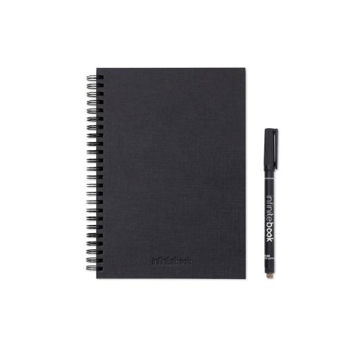 STARTER KIT INFINITEBOOK A5 PLANNER TEXTURE - Kit comprising Infinitebook with hard cover, 1 cleaning kit, 1 marker and 1 ballpoint holder