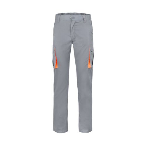 VL HYPNOS - Two-tone multi-pocket twill trousers (200g/m²), in cotton (35%) and polyester (65%)