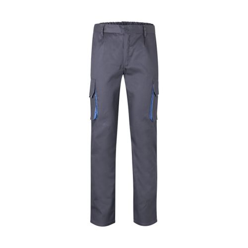 VL HYPNOS - Two-tone multi-pocket twill trousers (200g/m²), in cotton (35%) and polyester (65%)