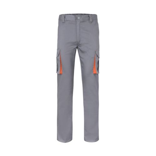 VL FIDES - Two-tone, multi-pocket stretch trousers (240g/m²), in cotton (46%), EME (38%) and polyester (16%)