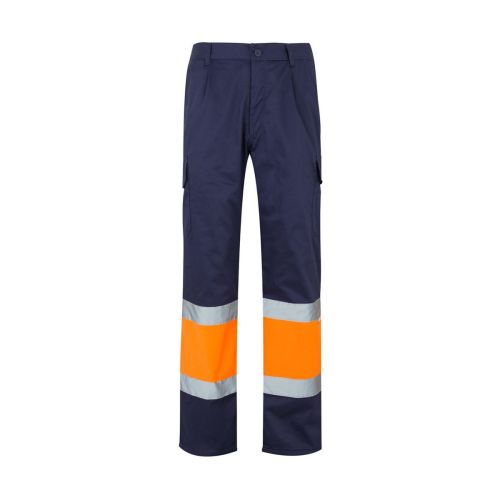 VL ATHENA - Two-tone twill trousers (210g/m²), lined, multi-pocket, in cotton (20%) and polyester (80%)