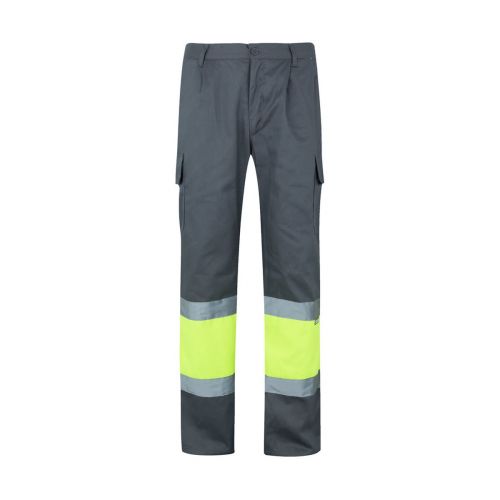 VL POSEIDON LARGE - Two-tone multi-pocket twill trousers (210g/m²), in cotton (20%) and polyester (80%)