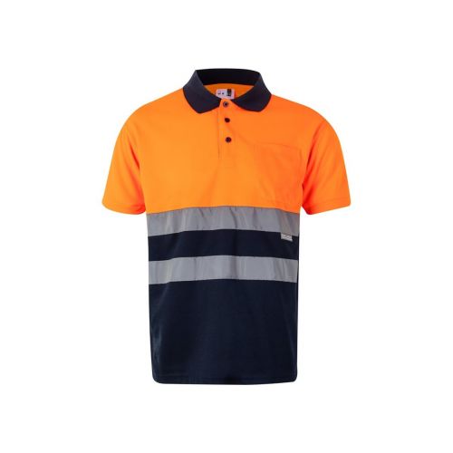 VL CUPID - Two-tone bird-eye polo shirt (160g/m²) with short sleeves, in polyester (100%)