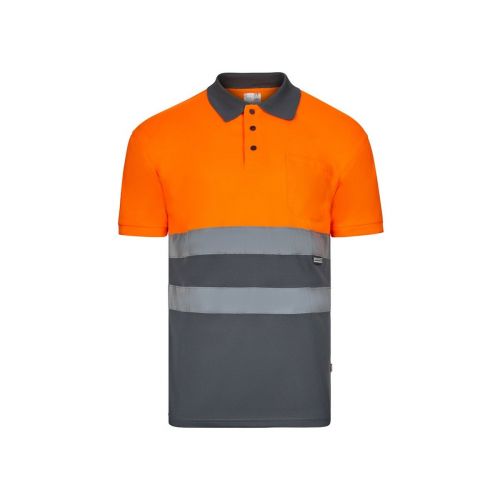 VL CUPID - Two-tone bird-eye polo shirt (160g/m²) with short sleeves, in polyester (100%)