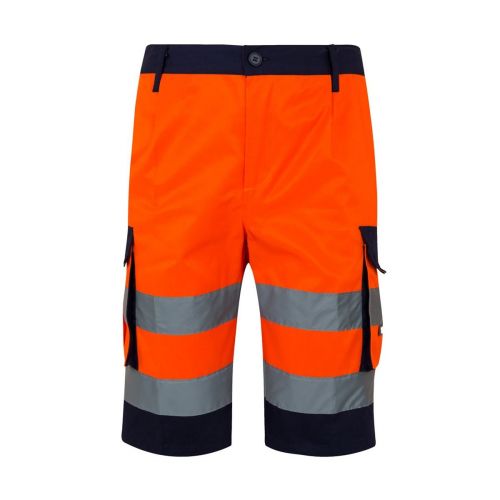 VL HADES - Two-tone multi-pocket Bermuda shorts (210g/m²), in cotton (20%) and polyester (80%)