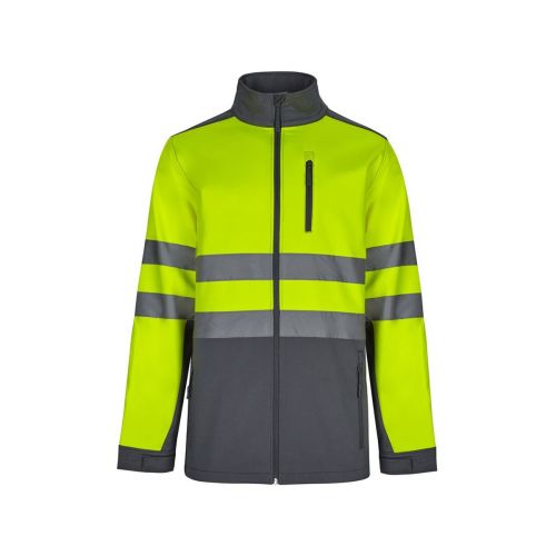 VL HESTIA LARGE - Two-tone soft shell jacket (280g/m²), with fleece lining and TPU membrane, in polyester (96%) and elastane (4%)
