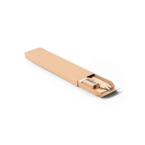 GEOFFREY - Versatile writing set consisting of pencil, sharpener, eraser and ruler