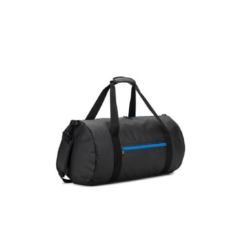OSASCO SPORT - Cylindrical sports bag in high-density 600D recycled polyester with side compartment for shoes