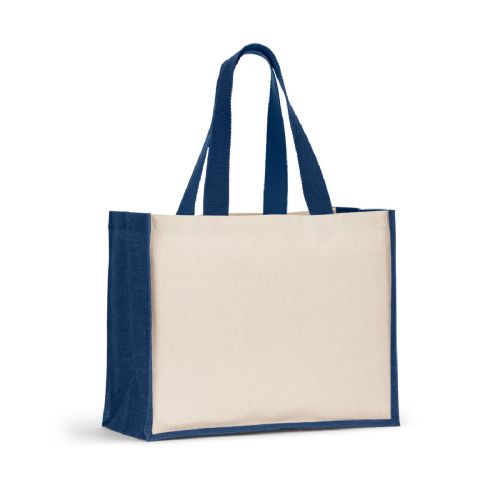 HELSINQUE COLOUR - Canvas bag (320 g/m²), with bottom and sides in laminated jute (350 g/m²) in colors