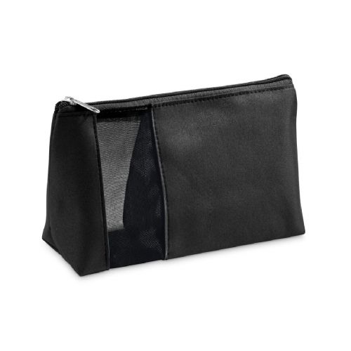 ANNIE - Microfibre and mesh cosmetic bag