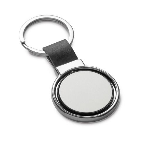 ALBRIGHT - Metal and PU keyring suitable for customisation by doming