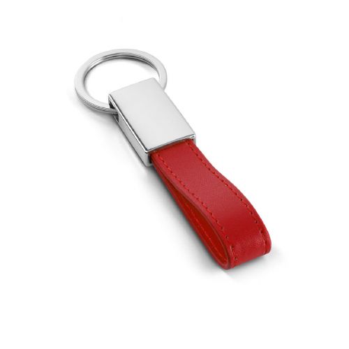 WATOH - Round metal and PU keyring