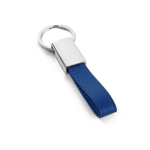 WATOH - Round metal and PU keyring