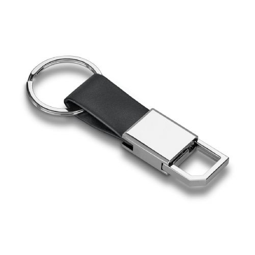BOURCHIER - Metal and PU keyring with hook