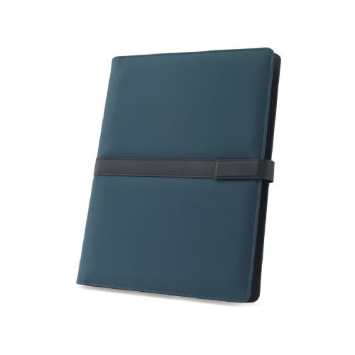 SANDERSON FOLDER - A4 folder in PU (50% recycled) with magnetic closure and notepad with lined pages