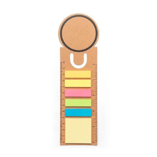 SAWYER - 3-in-1 office set, made from 100% recycled paper, with a round top and black printing all around