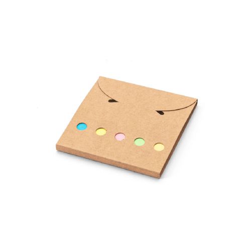 AINSLEY - 2-in-1 office set, made from 100% recycled paper, with 6 sticky notepads