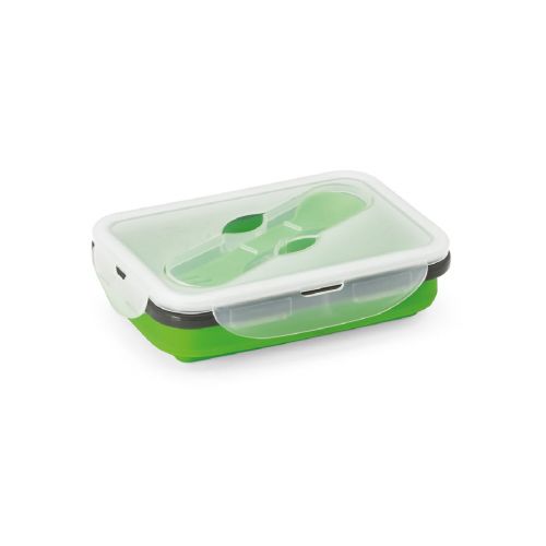 SAFFRON - Lunch Box. Retractable hermetic box in silicone and PP 640 mL