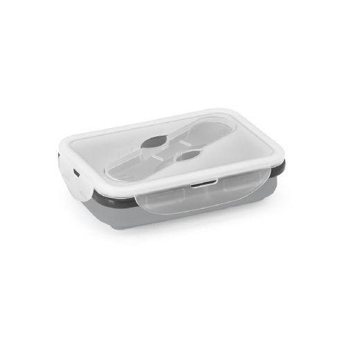 SAFFRON - Lunch Box. Retractable hermetic box in silicone and PP 640 mL