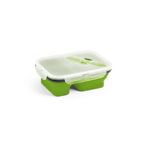 DILL - Lunch Box. Retractable hermetic box in silicone and PP (480 and 760 mL)