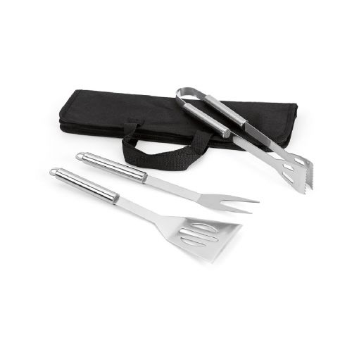 SOARES - Barbecue set with 3 stainless steel pieces