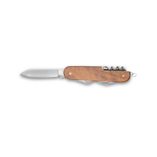 BELPIANO - Multifunction pocket knife in stainless steel and wood